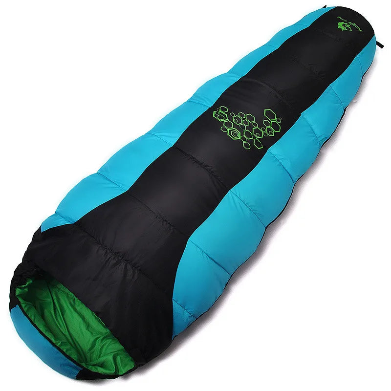 JUNGLE KING CY0901 850g 1850g New Thickening Fill Four Holes Cotton Sleeping Bag Outdoor Camping Mountaineering  Mummy  Movement