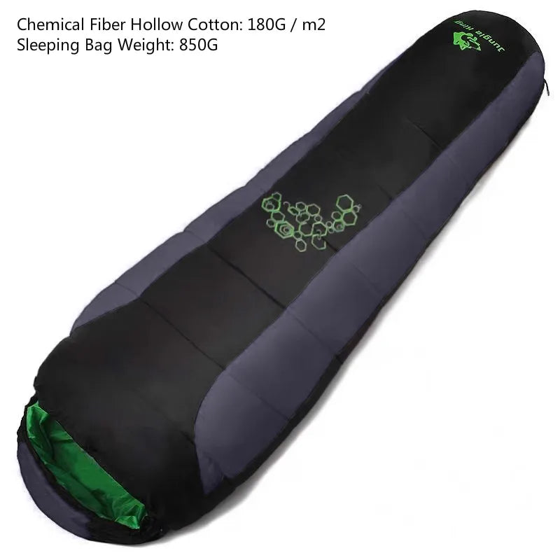 JUNGLE KING CY0901 850g 1850g New Thickening Fill Four Holes Cotton Sleeping Bag Outdoor Camping Mountaineering  Mummy  Movement