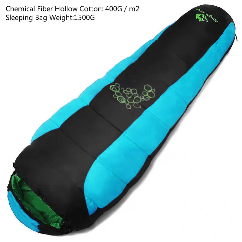 JUNGLE KING CY0901 850g 1850g New Thickening Fill Four Holes Cotton Sleeping Bag Outdoor Camping Mountaineering  Mummy  Movement