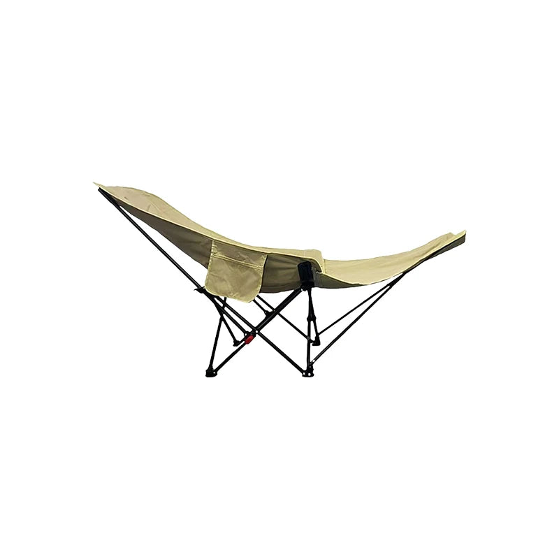 Portable Folding Chair Folding Recliner Curved Headrest Comfort Experience Easy Storage Lunch Foldable Recliner With Leg Rests