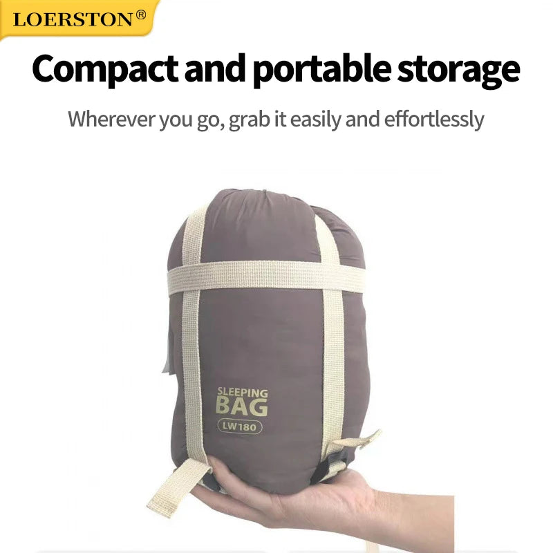 Ultralight Outdoor Camping Compact Adult Sleeping Bag Travel Washable Down Cotton Insulation Dirt-Resistant Portable Waterproof
